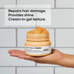 L'Oréal Professionnel Paris Absolut Repair Golden Mask - Repairs Damage & Provides Shine For Fine to Medium, Dry, & Damaged Hair