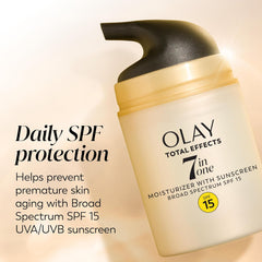 Olay Total Effects 7-in-1 Moisturizer, SPF 15, Fragrance-Free, 1.7 oz: Anti-Aging Face Cream.