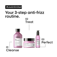 L'Oreal Professionnel Liss Unlimited Shampoo - For Frizz-Prone Hair, Provides Long-Lasting Frizz and Humidity Protection, With Prokeratin