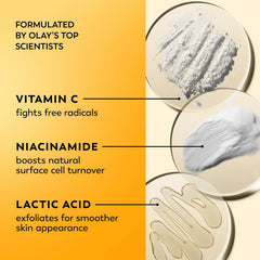 Olay Vitamin C Brightening Moisturizer for Women: Instant Hydration, Tone & Dark Spot Correction, Glowing Skin with Niacinamide, Lactic Acid - 1.7 Oz.