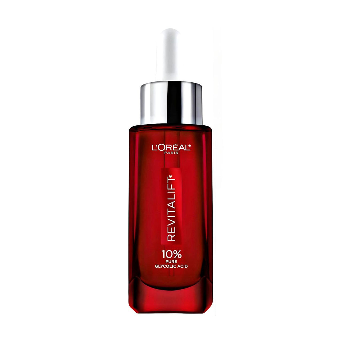 L'Oreal Paris Revitalift 10% Pure Glycolic Acid Face Serum, Visibly Evens Tone & Reduce Wrinkles, Fragrance Free 1.0 fl oz (30ml)